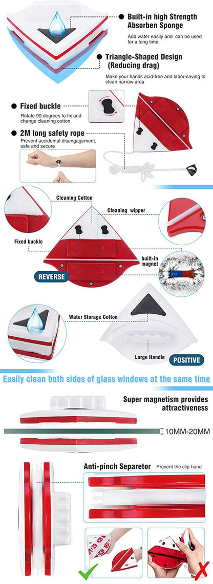 Strong Magnetic Glass Wiper Cleaning Tool